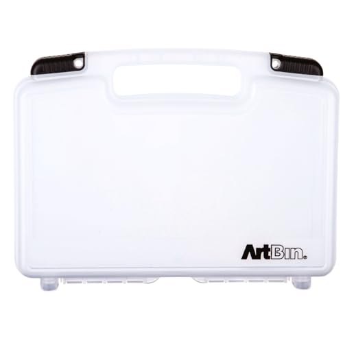 ArtBin 8014AB 14 inch Quick View Carrying Case, Portable Art & Craft Organizer with Handle, [1] Plastic Storage Case, Translucent - size: 14 inch - Standard