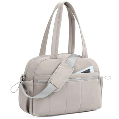 Handbag for Women Yoga Bag Large Capacity Yoga Pad Buckle with Shoe Compartment Water Bottle Sports Gym Bag Travel - color: D03-grey