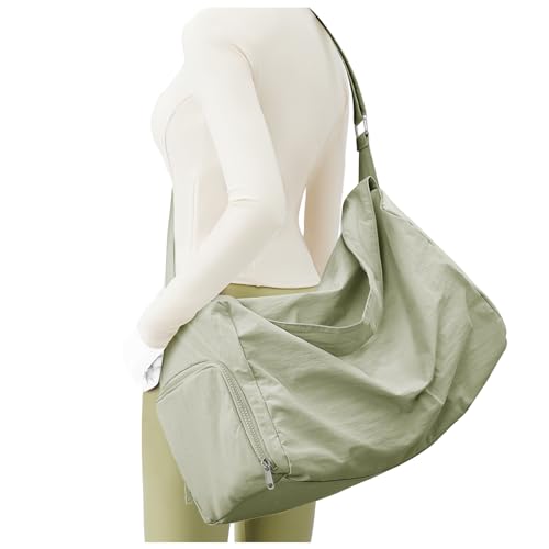 Small Gym Bag with Shoe Compartment, Workout Sport Duffle Bag for Women Travel, Waterproof Shoulder Overnight Bags Lightweight Carry on Tote Bags for Swim, Yoga, Dance - color: A-Green, size: Small