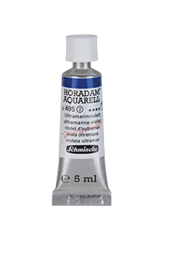 Schmincke - HORADAM® AQUARELL - finest artists' watercolours, Ultramarine violet - 5 ml - color: 495 ultramarine violet, size: 0.17 Fl Oz (Pack of 1)