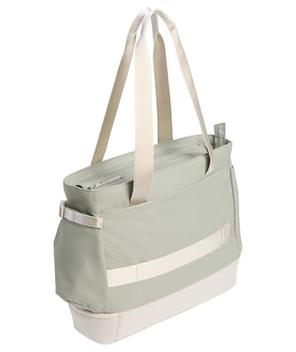 STANLEY Vitalize Tote| Gym, Work & Travel Bag with Laptop Sleeve | Expandable Bottom Compartment | Tumbler & Water Bottle Pockets | Durable Recycled Fabric | Sage Grey - color: Sage Grey, size: Tote
