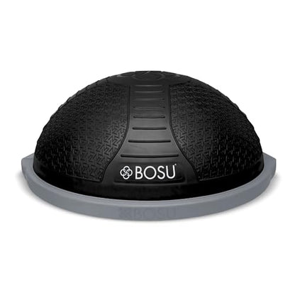 BOSU Nexgen Balance Trainer, Half-Ball Training Equipment, 65 cm Diameter, 300 lb Capacity - Burst-Resistant Stability Exercise Tool w/Non-Slip Base, Includes Hand Pump, Commercial-Grade - color: Black/Gray