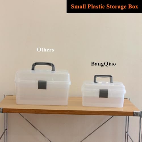Multipurpose Plastic Storage Container Box with Handle and Latch Lock, Clear Gray - color: clear/gray