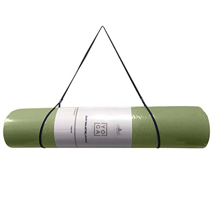 Hatha Yoga TPE Yoga Mat 72"x 27"x1/3" Non-slip Exercise Mat - color: green