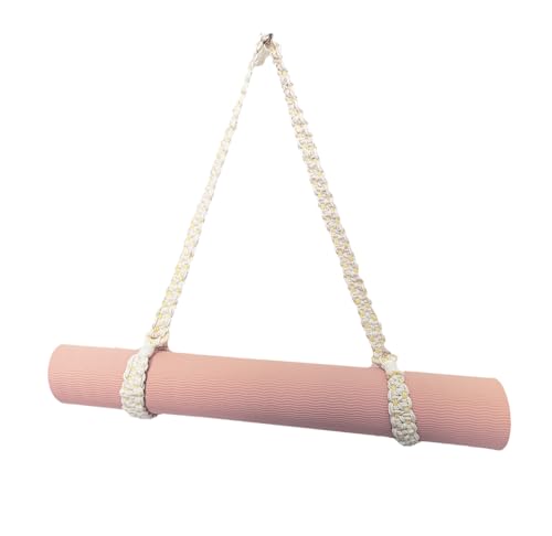 kiido Macrame Yoga Mat Carrying Strap [MAT NOT Included], Hand Woven Multi-use Strap/Carrier for Your Yoga Mat, Exercise Mat - color: Ivory