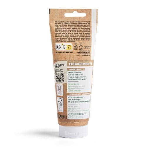 PEBEO Origin Acrylics 120ml Matte Acrylic Paint, Buff Titanium | Warm unbleached neutral for toned grounds and gentle mixes - matte high-viscosity acrylic in a 120ml eco-tube. - color: Buff Titanium