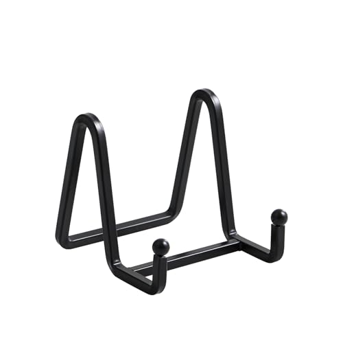 Plate Holder Easel Display Stand - 3 inch Metal Plate Stands for Display - Tabletop Picture Stand - Black Iron Easels for Display Pictures | Photo Frames | Book | Decorative Plates | Plaque - 4 Pack - size: 3 inch (4 pack)