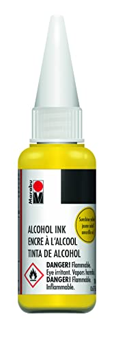 Marabu Alcohol Ink - Sunshine Yellow - Illuminate Your Creativity with a Radiant Splash of Joy, Energizing Your Artistic Spirit - 20ml Bottle