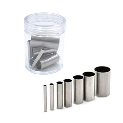 Clay Cutters,7Pcs Hole Hollow Punch Cutter Set Stainless Steel Indentation Round Circle Shape Cutters Mold Ceramics Dotting Baking Mold Cutter Punch Tools for Clay Pottery Craft with Storage Case(B2) | Stainless Steel Indentation Round Circle Shape Cutter