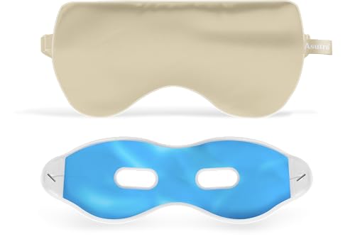ASUTRA Silk Eye Pillow for Sleep, Champagne - Filled w/Lavender (One Size) - color: Champagne