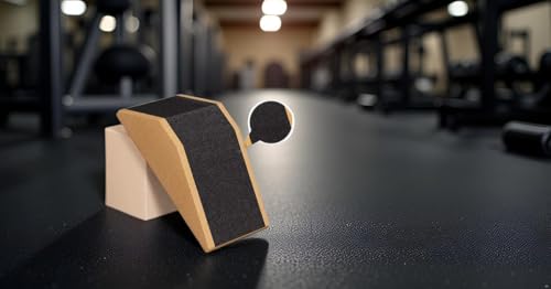 Squat Wedge Blocks Stretching blocks,Non-Slip Surface with Beveled Edges for Core Exercises,Natural Eco-Friendly/squats& weightlifting&yoga,Travel Friendly