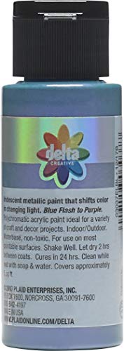 Delta Creative Ceramcoat Acrylic Paint, 2 oz, Flash Metallic Blue - color: Flash Metallic Blue
