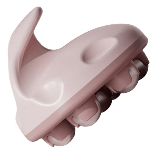 WMM Hand Held Massager, Full Body Massage Tool with Roller Ball Massager Manual 360-degree-roller for Muscle Back Neck Joint Foot Shoulder Leg Pain Relief with Portable Design - color: Pink