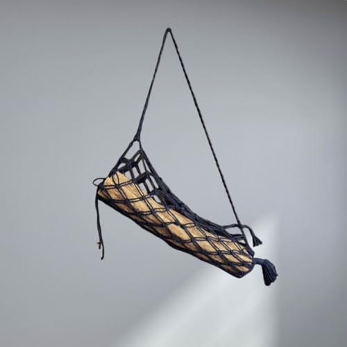 Macrame Yoga Mat Carrier Bag, Suitable for most Yoga Mats - color: navy blue