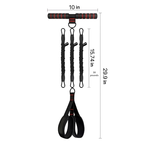Pedal Resistance Band with Handle for Home Workout Core Fit