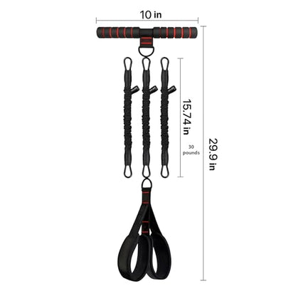 Pedal Resistance Band with Handle for Home Workout Core Fit