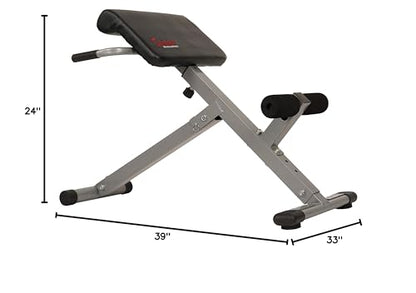 Sunny Health & Fitness Multi-Function Roman Chair - color: Sliver