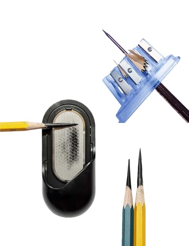 4-Hole Art Pencil Sharpener,Sketch Sharpener,Long Lead Grinding Tool,Suitable for Artists and Drawing Enthusiasts (E.2 Pieces (Blue))