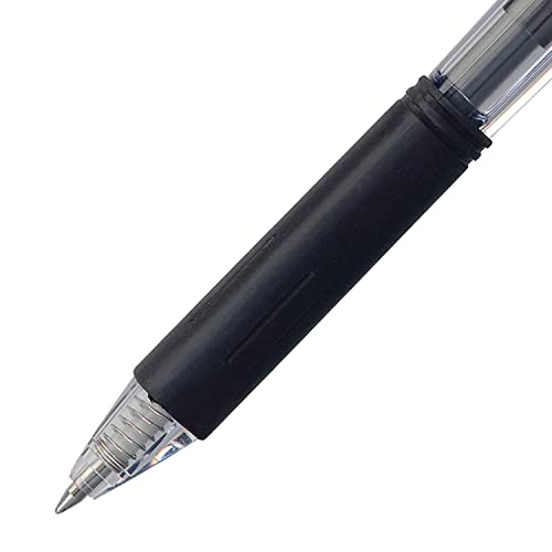 Pentel WOW! Gel Retractable Gel Pen 0.7mm Medium Line Black Ink, Box of 12 (K437-A) (Pack of 2) - color: Black, size: 12 Count (Pack of 2)