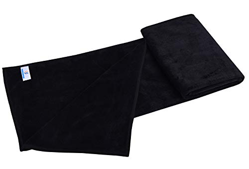 HOPESHINE Gyms Yoga Towels Soft Absorbent & Fast Drying 3-Pack - color: Black+grey+sky Blue
