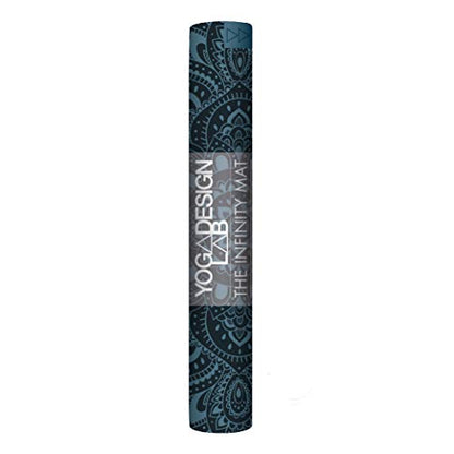 YOGA DESIGN LAB | The Infinity Mat | Luxurious Non-Slip Design Provides Unparalleled Grip to Support and Align You Beautifully | Eco-Friendly | w/Carrying Strap! - color: Mandala Teal, size: 5mm