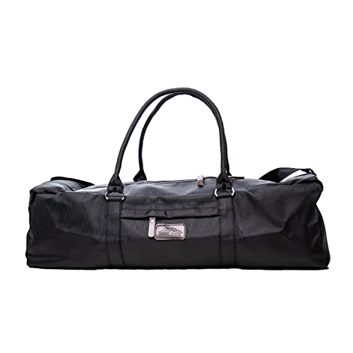 Mount Adams Yoga Mat Bag, 26"x8"x8", Fits Mats up to 74"x26"x6mm | Yoga Bag for Exercise Mat, Straps, and Blocks - Gym Duffle Bag for Sports, Workout, Training, and Fitness - color: Black Ripple
