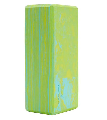 Everyday Yoga Premium Foam Block, 3in/4in/5in Thick, Multi Colors, 1 Block - color: Turquoise Multi, size: 3 Inch Thick
