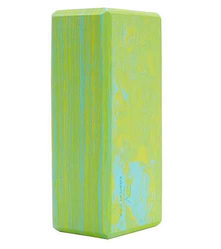 Everyday Yoga Premium Foam Block, 3in/4in/5in Thick, Multi Colors, 1 Block - color: Turquoise Multi, size: 3 Inch Thick