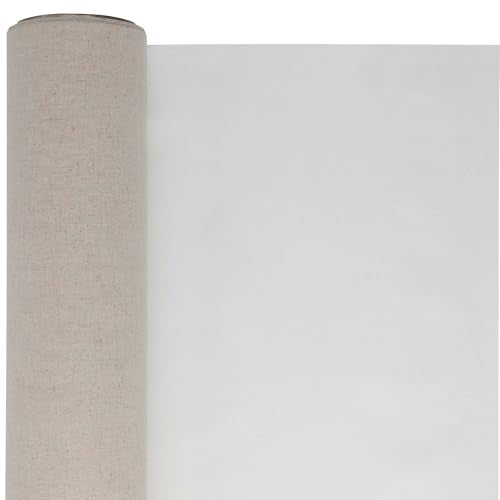 Centurion Deluxe Professional Oil Primed Linen Canvas Roll, 84" x 30 yd, Medium 11 oz. Weight, White, Linen, 1 Roll - size: 83 in x 30 yard