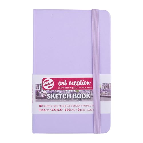 Tarence T9314-131M 452124 Art Creations Sketchbook, Drawing Notebook, 3.5 x 5.5 inches (9 x 14 cm), Pastel Violet - color: Pastel violet, size: 9×14cm