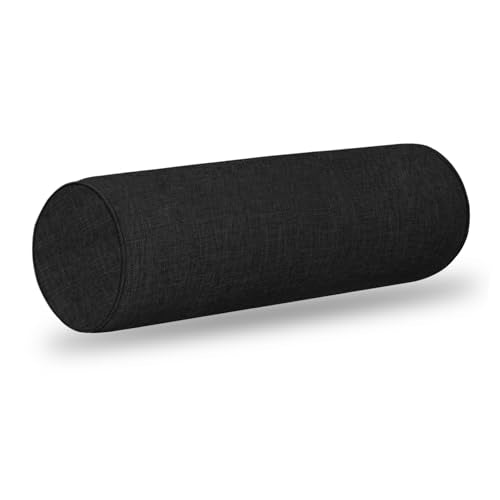 Durable Neck Cervical Pillowcases, Throw Pillow Cover– Perfect for Memory Foam Neck Roll Pillows&Neck Roll Pillow, Easy to Wash & Matches Your Sofa/Bed (Dark Grey, 6x18) - color: Dark Grey, size: 6x18