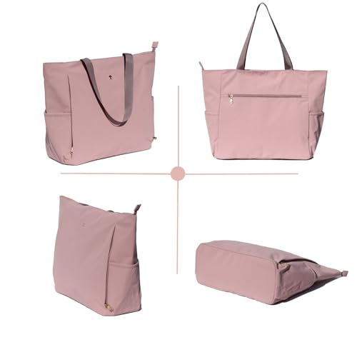 ESVAN Yoga Mat Bag Yoga Tote Carrier Shoulder Bag Carryall Tote for Office,Yoga,Pilates,Travel,Beach and Gym - color: Aa Purple Pink