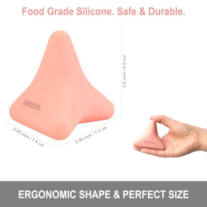 Manual Trigger Point Massage Tool Small Massager Ball 3″×2.6″ Pink - color: Pink