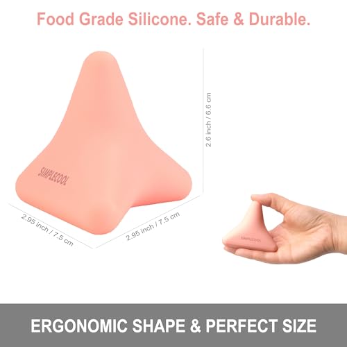 Manual Trigger Point Massage Tool Small Massager Ball 3″×2.6″ Pink - color: Pink
