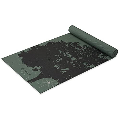 Gaiam, 요가 매트 - 프리미엄 6mm 프린트, 매우 도톰한 소재. 미끄럼 방지, 모든 유형의 요가, 필라테스 및 바닥 운동을 위한 운동 및 피트니스 매트(길이 172.7cm (68 인치) x 너비 61cm (24 인치) x 6mm 두께) - color: 루미너리