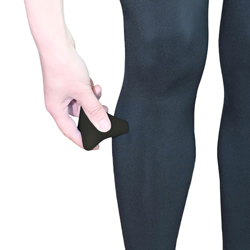Manual Trigger Point Massage Tool Small Massager Ball 3″×2.6″ Black - color: Black