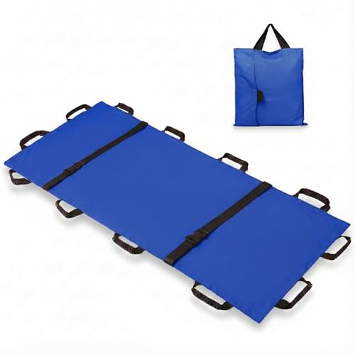 Portable Vet Dog Stretcher Gurney with 12 Rubber Handles, 400 lbs - color: Blue, size: One-Pack