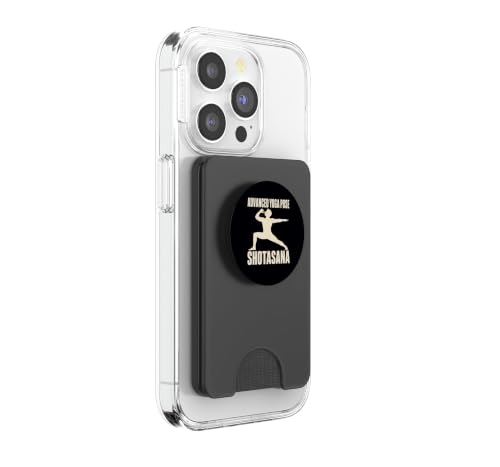 Shotasana Advanced Yoga Pose Drinking Humor PopSockets PopWallet for MagSafe - style: Magnetic PopWallet