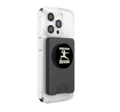 Shotasana Advanced Yoga Pose Drinking Humor PopSockets PopWallet for MagSafe - style: Magnetic PopWallet
