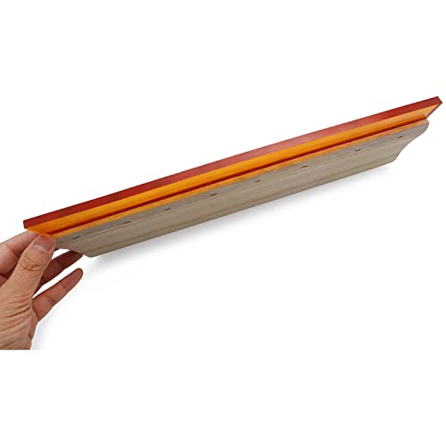 Silk Stencil Screen Printing Squeegee, 3 Size 5.9 inch/9.4 inch/13.7 inch Water Squeegee, 75 Durometer Wooden Ink Scraper for Screen Printing