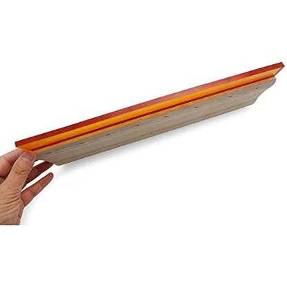 Silk Stencil Screen Printing Squeegee, 3 Size 5.9 inch/9.4 inch/13.7 inch Water Squeegee, 75 Durometer Wooden Ink Scraper for Screen Printing