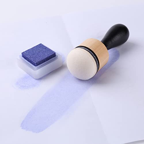 Mini Ink Blending Tool,with Foams Replacement Refill Foam Tool for Foams Scrapbooking Painting Drawing Art Supplies Handle Ink Tools Embossing Stencils - color: 1 Handle+12 Replacement Foam
