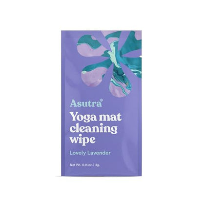ASUTRA Yoga Mat Wipes (Lovely Lavender), Individually (1 Box = 30 Wipes) - size: 1 Box (Pack of 30)
