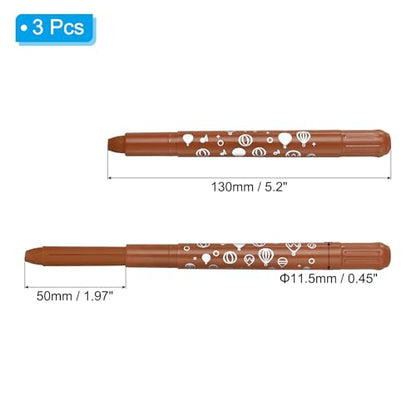 PATIKIL Gel Crayons, 3PCS Watercolor Crayons Silky Water Soluble Twist Bulk for Artists Coloring Drawing Painting, Brown Crayon - color: Brown