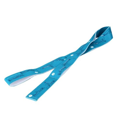 Multi‑Loop Nylon Yoga Stretching Belt, Anti‑Slip Fitness Resistance Band, Elastic Workout Strap for Yoga Pilates Dance Gymnastics Training, Physical Relax & Flexibility Exercise Accessory - color: Blue