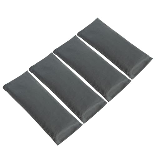 4 Pack Unscented Sateen Eye Pillows, Charcoal - color: Charcoal