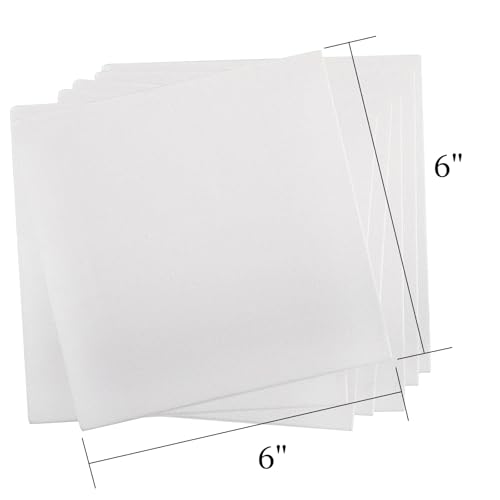 Tosnail 36 Packs 6" x 6" Artist Painting Canvas Panels White Blank Stretched Canvas Canvas Board Small Paint Canvases for Oil or Acrylic Painting Party
