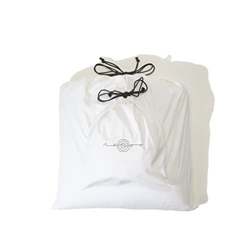 renoo Meditation Cushion Set - Zafu Meditation Pillow and Zabuton Floor Cushion - Adjustable Organic Buckwheat and Cotton Fill - GOTS Certified Cotton Washable Covers - 30x30x10 - Multiple Colors - color: Vanilla