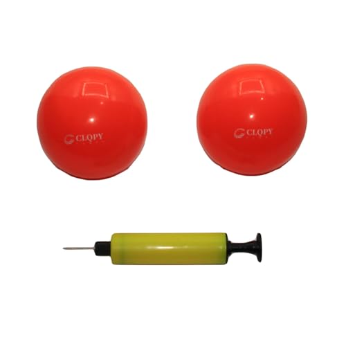 Yoga Massage Ball Smooth Ball – 4 Inch Adjustable Firmness Massage Roller Balls for Back, Neck & Floor Therapy – Gentle Deep Muscle Relief for Sensitive Soft Tissue franklin.with air pump (orange) - color: Orange