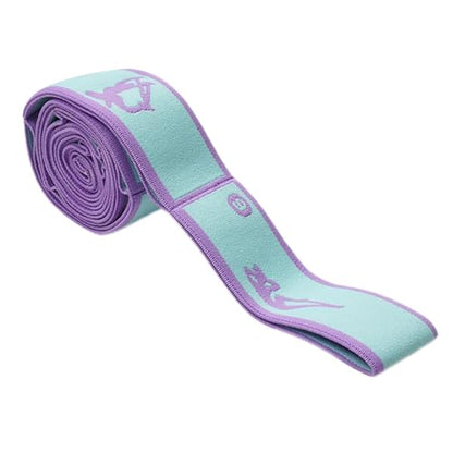 9 Loops Elastic Yoga Strap - Adjustable Stretching Band for Physical Therapy, Dance, Pilates & Gymnastics, Multi-Loop Exercise Band for Flexibility, Home Workout - color: Blue